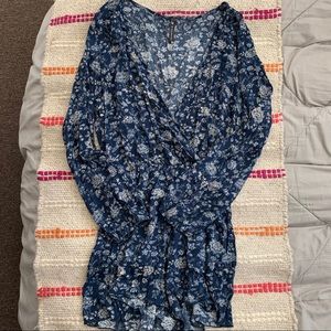 blue mezzanine blue v line romper